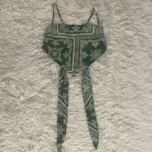 Et Clet tie-back crop top